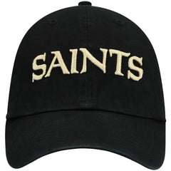 47 brand New Orleans Saints '47 Clean Up Script Adjustable Hat Black