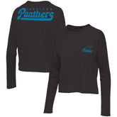 Carolina Panthers Junk Food Women's Pocket Thermal Long Sleeve T-Shirt Black