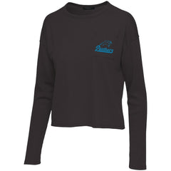 Carolina Panthers Junk Food Women's Pocket Thermal Long Sleeve T-Shirt Black