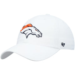 47 brand Denver Broncos '47 Clean Up Adjustable Hat White