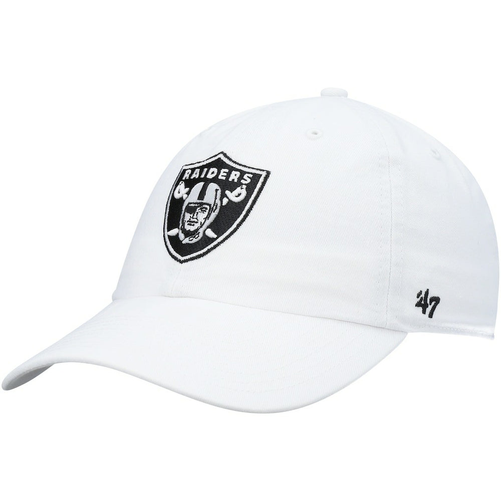 47 brand Las Vegas Raiders '47 Clean Up Adjustable Hat White