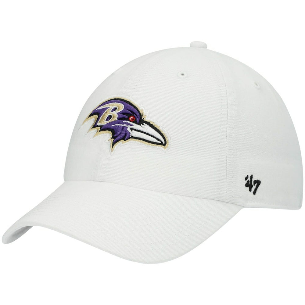 47 brand Baltimore Ravens '47 Clean Up Adjustable Hat White