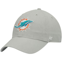 47 brand Miami Dolphins '47 Clean Up Adjustable Hat Gray