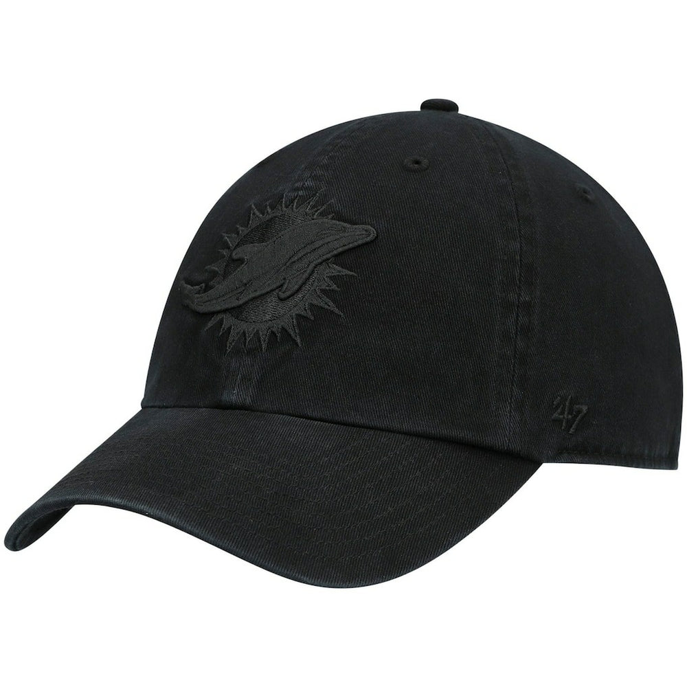 47 brand Miami Dolphins '47 Team Tonal Clean Up Adjustable Hat Black