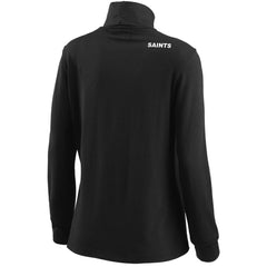 New Orleans Saints WEAR by Erin Andrews Women's Long Sleeve Tri-Blend Turtleneck T-Shirt Black