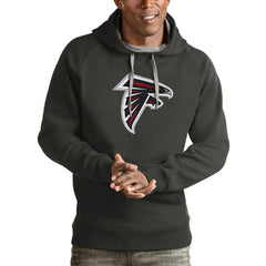Atlanta Falcons Antigua Victory Pullover Hoodie Charcoal