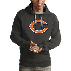 Chicago Bears Antigua Victory Pullover Hoodie Charcoal