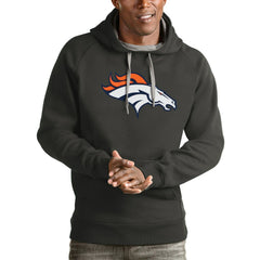 Denver Broncos Antigua Victory Pullover Hoodie Charcoal