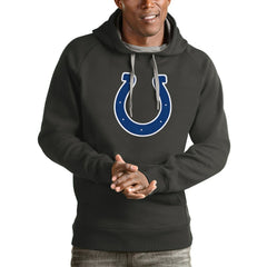 Indianapolis Colts Antigua Victory Pullover Hoodie Charcoal