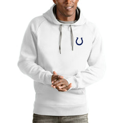 Indianapolis Colts Antigua Logo Victory Pullover Hoodie White