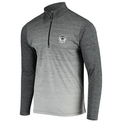 Las Vegas Raiders Antigua Throwback Cycle Quarter-Zip Jacket Black/Heathered Gray