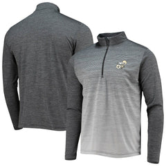 New Orleans Saints Antigua Throwback Cycle Quarter-Zip Jacket Black/Heathered Gray