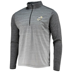 New Orleans Saints Antigua Throwback Cycle Quarter-Zip Jacket Black/Heathered Gray