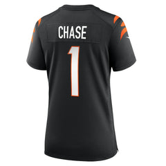 Nike Ja'Marr Chase Cincinnati Bengals Women's Game Jersey Black