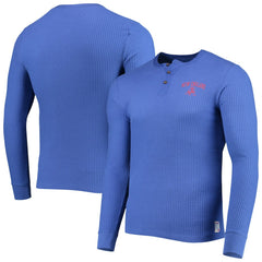 New England Patriots Junk Food Thermal Henley Long Sleeve T-Shirt Royal
