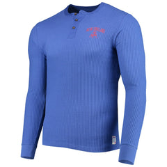 New England Patriots Junk Food Thermal Henley Long Sleeve T-Shirt Royal
