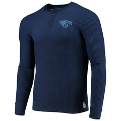 Tennessee Titans Junk Food Thermal Henley Long Sleeve T-Shirt Navy