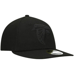 Atlanta Falcons New Era Black on Black Low Profile 59FIFTY II Fitted Hat Black