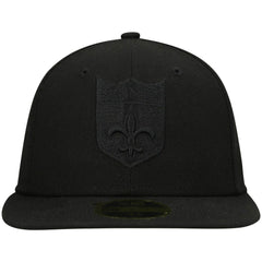 New Orleans Saints New Era Historic Logo Black on Black Low Profile 59FIFTY II Fitted Hat Black