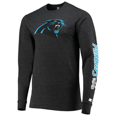 Carolina Panthers Starter Halftime Long Sleeve T-Shirt Heathered Black