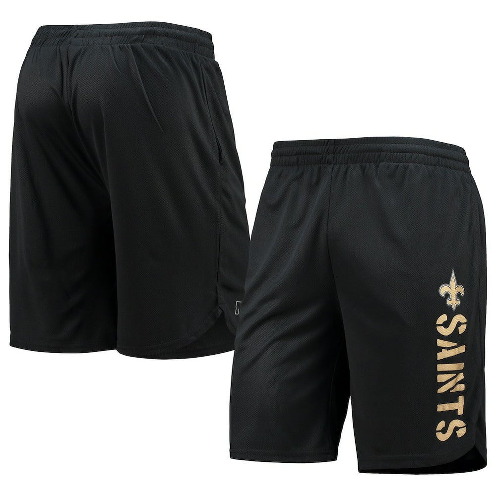 New Orleans Saints MSX by Michael Strahan Training Shorts Black