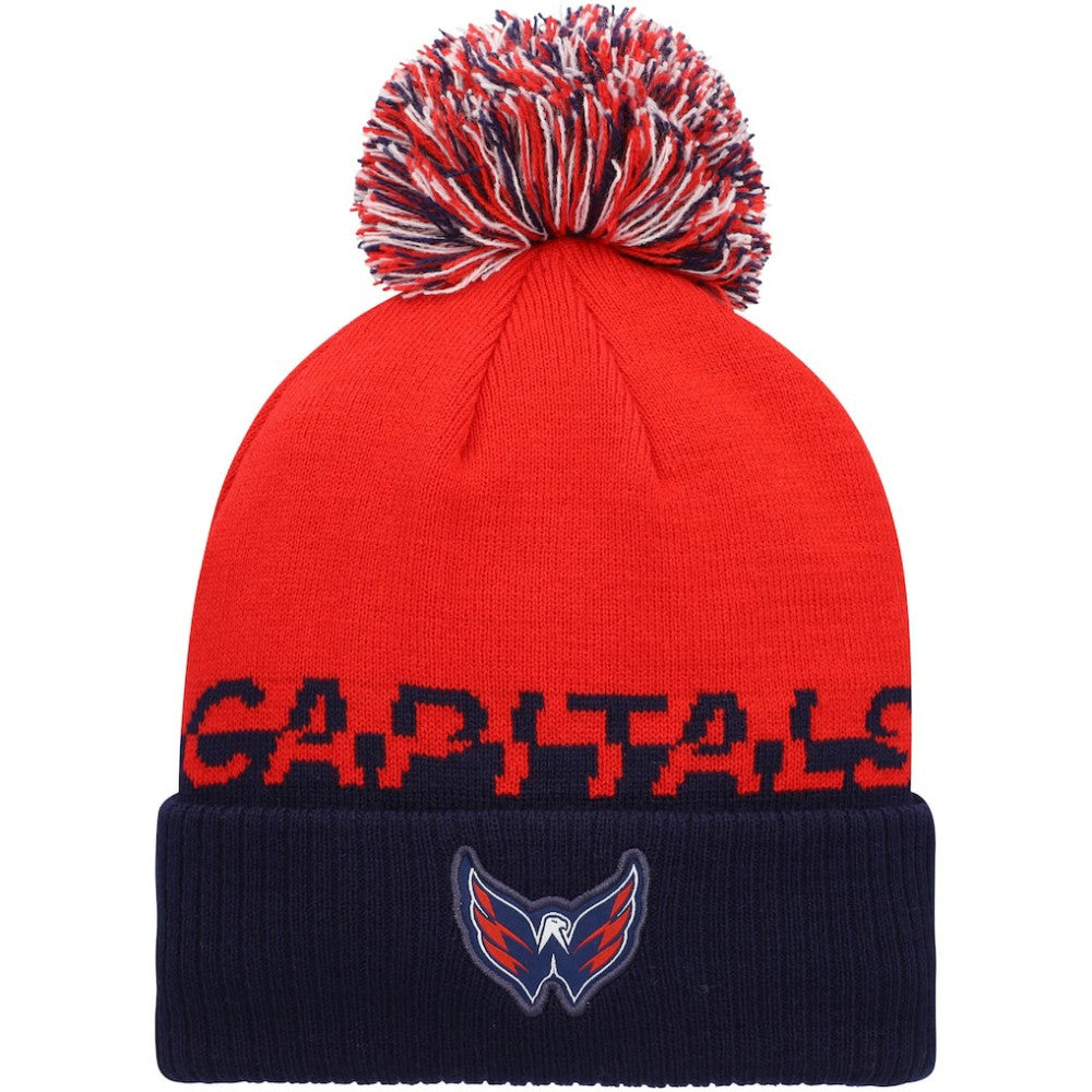 Washington Capitals adidas COLD.RDY Cuffed Knit Hat with Pom - Red/Navy - NHL 4360127