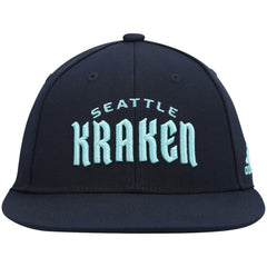 Seattle Kraken adidas Team Snapback Hat - Deep Sea Blue - NHL 4360152
