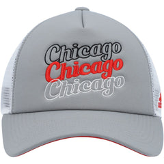 Chicago Blackhawks adidas Women's Foam Trucker Snapback Hat - Gray/White - NHL 4360295