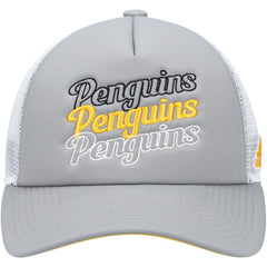Pittsburgh Penguins adidas Women's Foam Trucker Snapback Hat - Gray/White - NHL 4360316
