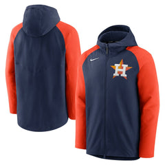 Houston Astros Nike Authentic Collection Performance Raglan Full-Zip Hoodie - Navy/Orange - Nike Online