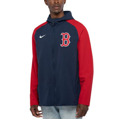 Boston Red Sox Nike Authentic Collection Performance Raglan Full-Zip Hoodie - Navy/Red - Nike Lifestyle