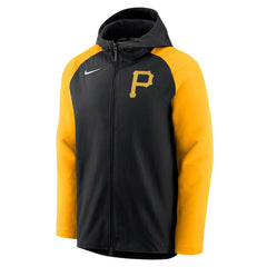 Pittsburgh Pirates Nike Authentic Collection Performance Raglan Full-Zip Hoodie - Black/Gold - Nike Discount