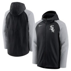 Chicago White Sox Nike Authentic Collection Performance Raglan Full-Zip Hoodie - Black/Gray - Nike Discount