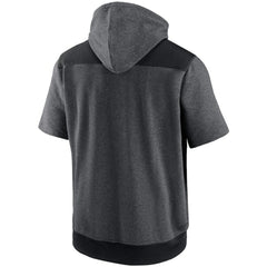 Athletics Nike Authentic Collection Dry Flux Performance Quarter-Zip Short Sleeve Hoodie - Heathered Charcoal/Black - Nike Lifestyle