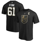 Mark Stone Vegas Golden Knights Fanatics Authentic Stack Player Name & Number Captain Patch T-Shirt - Black - NHL 4363048