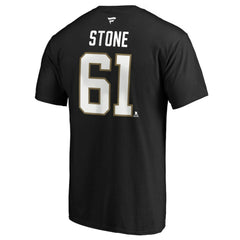 Mark Stone Vegas Golden Knights Fanatics Authentic Stack Player Name & Number Captain Patch T-Shirt - Black - NHL 4363048