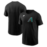Arizona Diamondbacks Nike Cooperstown Collection Wordmark T-Shirt - Black - Nike on Sale
