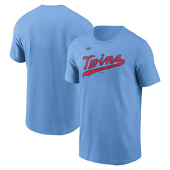 Minnesota Twins Nike Cooperstown Collection Wordmark T-Shirt - Light Blue - Nike Sale