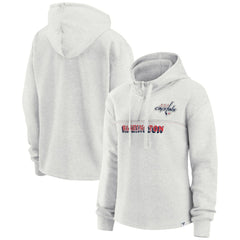 Washington Capitals Fanatics Women's True Classics Legacy Quarter-Zip Hoodie - Ash - NHL 4370589
