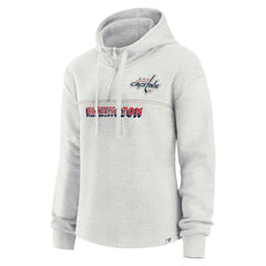 Washington Capitals Fanatics Women's True Classics Legacy Quarter-Zip Hoodie - Ash - NHL 4370589