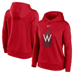 Washington Nationals Nike Women's Alternate Logo Performance Pullover Hoodie - Red - Nike Sale