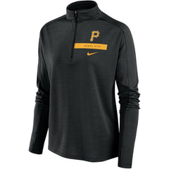 Pittsburgh Pirates Nike Women's Primetime Local Touch Pacer Quarter-Zip Top - Black - Nike Online