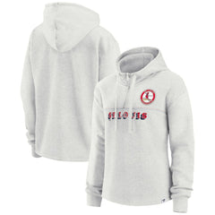 St. Louis Cardinals Fanatics Women's True Classics Legacy Quarter-Zip Hoodie - Oatmeal - Fanatics Discount