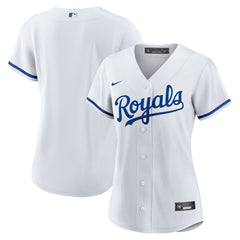 Kansas City Royals Nike Women's Home Replica Team Logo Jersey - White - Nike Discount