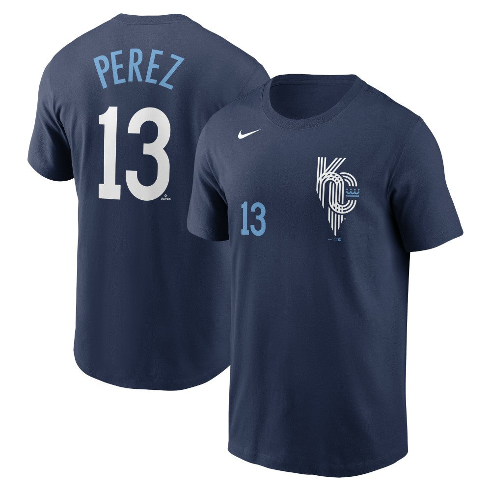 Salvador Perez Kansas City Royals Nike City Connect Name & Number T-Shirt - Navy - Nike Sale