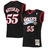 Dikembe Mutombo Philadelphia 76ers Hardwood Classics Swingman Jersey Black | Mitchell & Ness Lifestyle