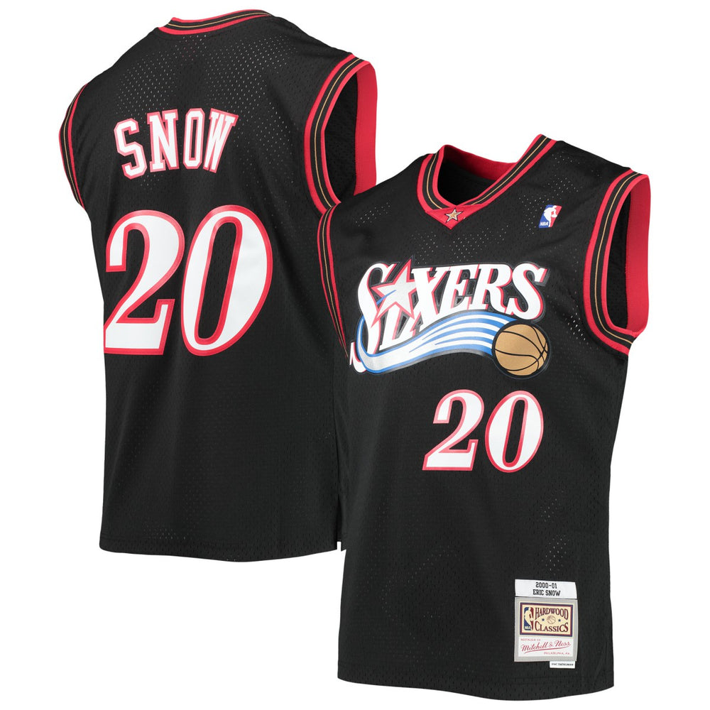 Eric Snow Philadelphia 76ers 2000/01 Hardwood Classics Swingman Jersey Black | Mitchell & Ness