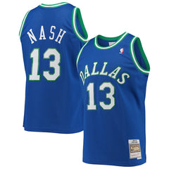 Steve Nash Dallas Mavericks 1998/99 Hardwood Classics Swingman Jersey for sale Blue | Mitchell & Ness