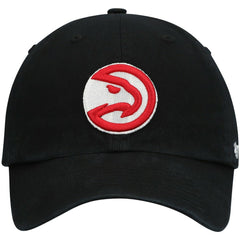 Atlanta Hawks '47 Core Logo Clean Up Adjustable Hat Black | 47 brand discount