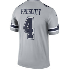Nike Dak Prescott Dallas Cowboys Inverted Legend Player Performance Top Gray